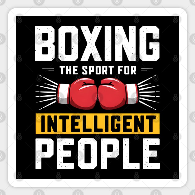Boxing The Sport For Intelligent People Funny Magnet by MakerMind8.2
